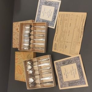 Sheffield England Loxley Sundae Spoon/Pastry Fork settings( 6 each)silverplate